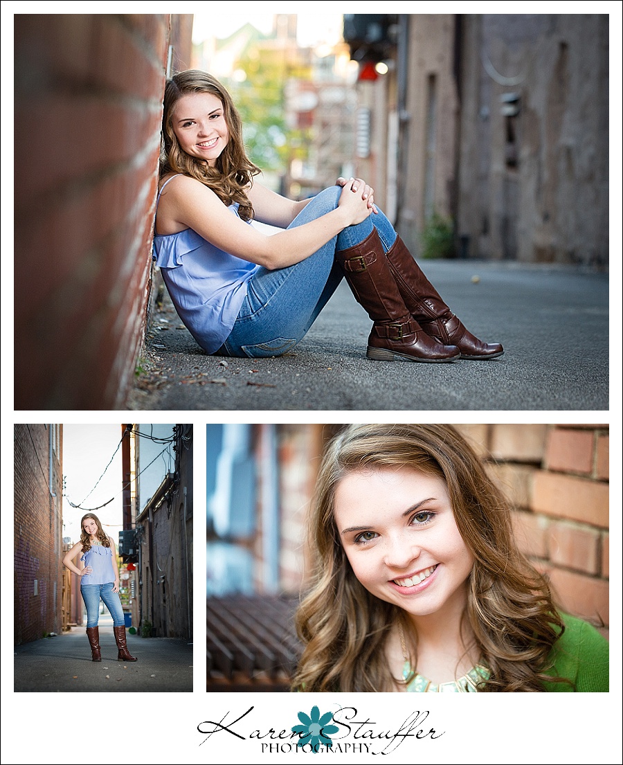 Downtown Bloomington, IL Senior Session