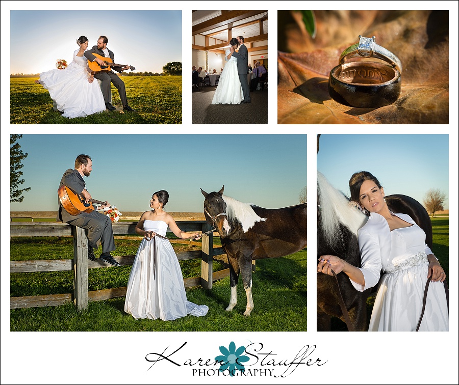 Bride with horses