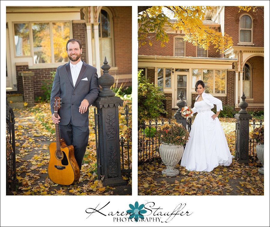 Lexington IL fall wedding