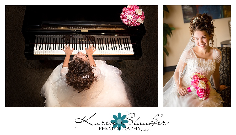 Bride with piano