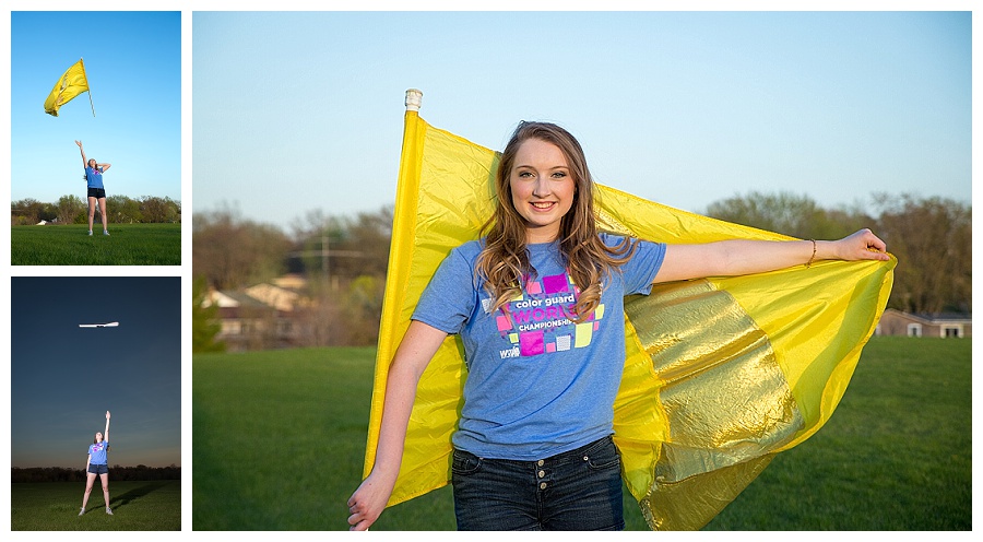 NCHS Senior Color Guard Session | Bloomington Senior Photographer