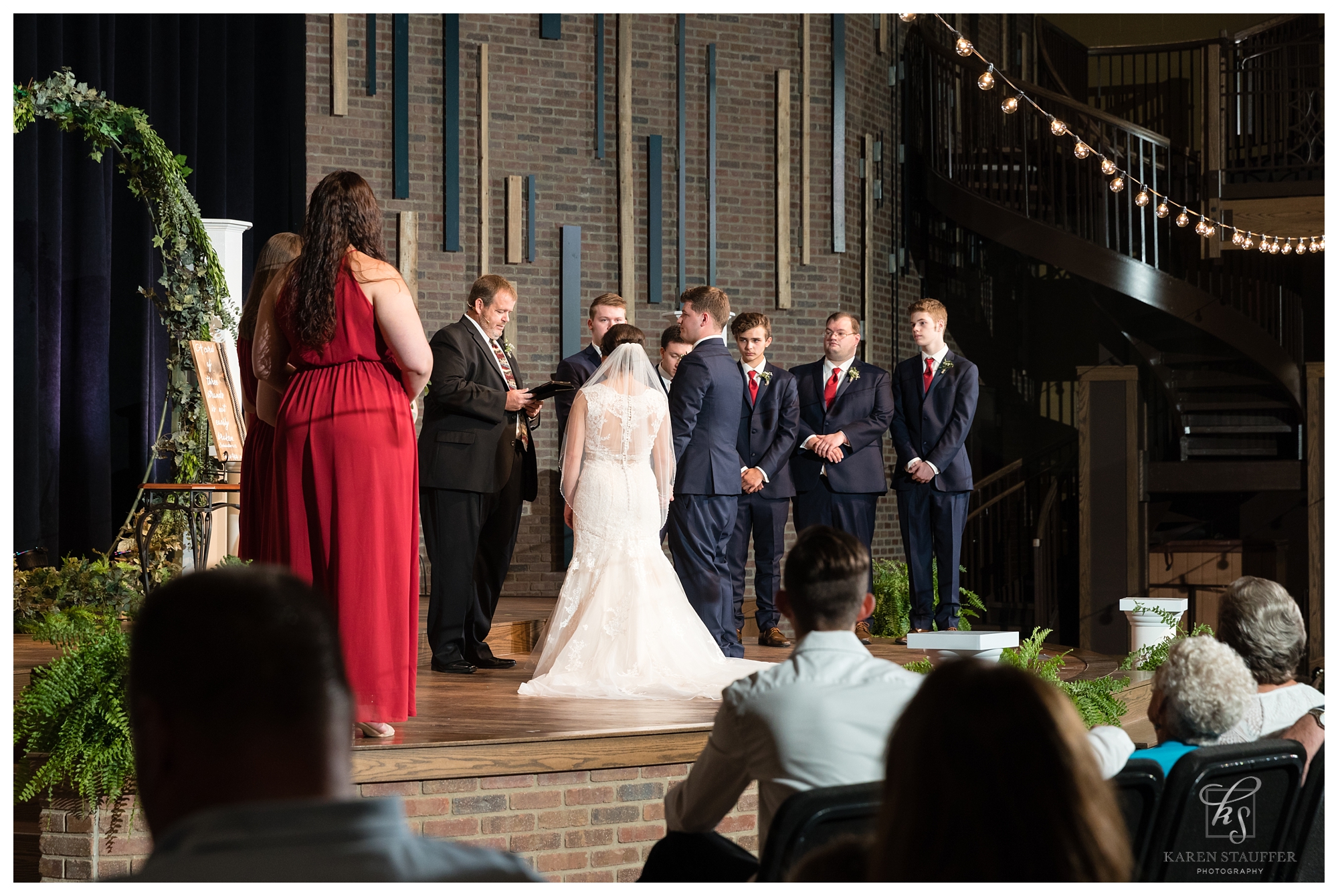 Wedding ceremony photos at Eastview Christian Church wedding