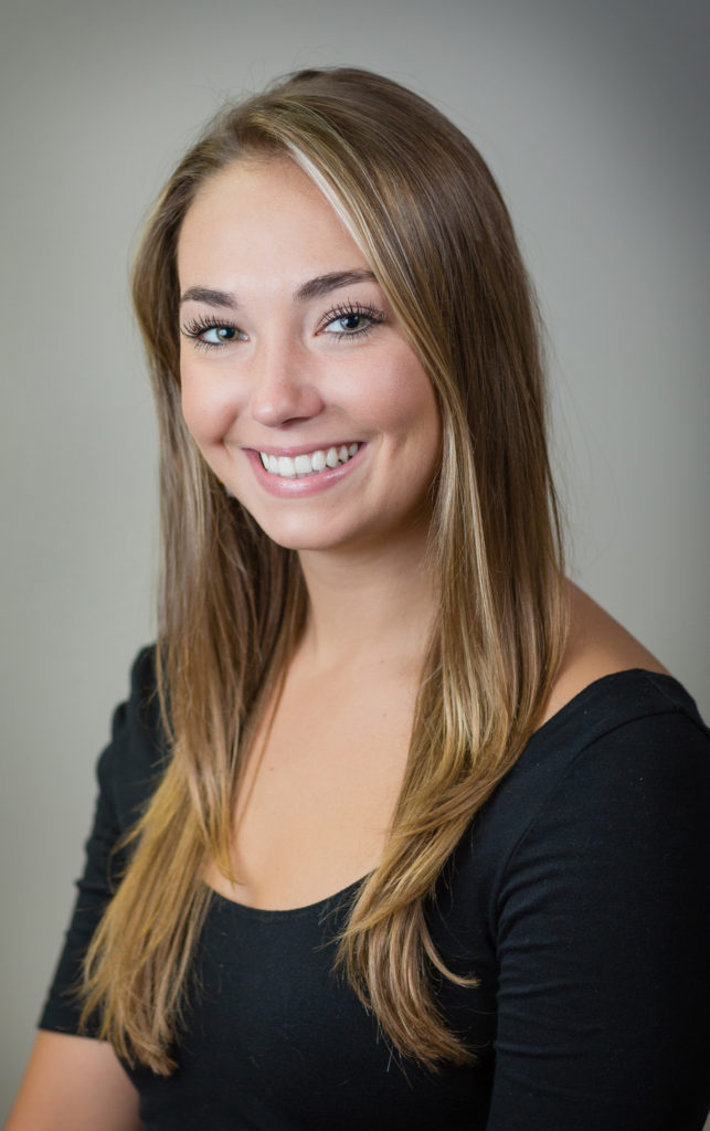 Young woman posing for Linkedin headshot