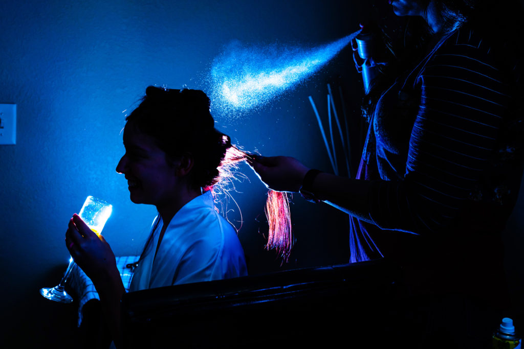 Creative shot of bride